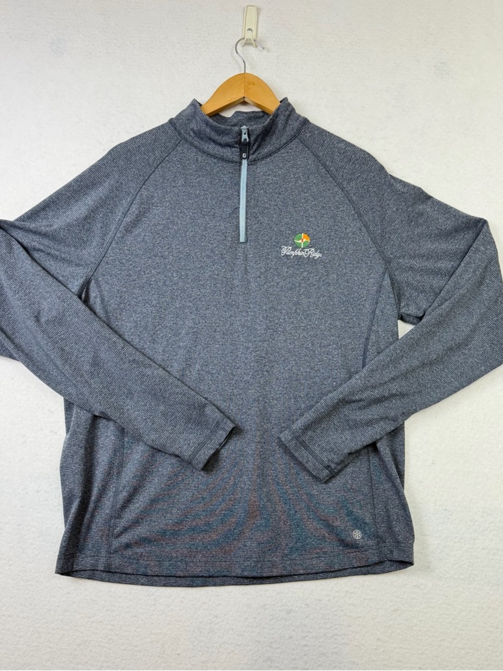 FootJoy Men’s Medium Golf Quarter-Zip Pullover Gray Stretch Performance